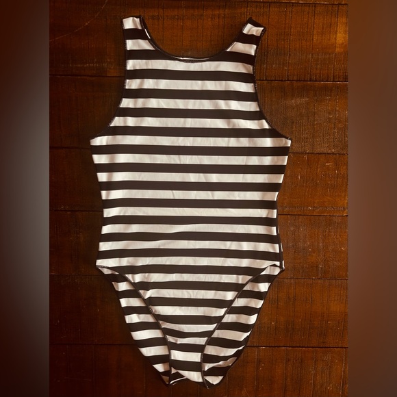 Free People Its Cool Now Licorice Contour Bodysuit Small - Picture 5 of 8